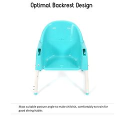 Babyhug 3 in 1 Play & Grow High Chair With 5 Point Safety Harness And Anti-Slip Base  - Blue