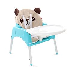 Babyhug 3 in 1 Play & Grow High Chair With 5 Point Safety Harness And Anti-Slip Base  - Blue