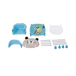 Babyhug 3 in 1 Play & Grow High Chair With 5 Point Safety Harness And Anti-Slip Base  - Blue