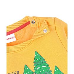Babyhug Brushed Fleece Full Sleeves Sweatshirt with Chipmunks Graphics Print - Yellow