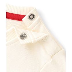 Babyhug Cotton Knit Full Sleeves Sweatshirt With Christmas Theme Graphics - Off White