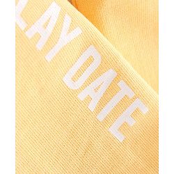 Babyhug Full Sleeves Cut & Sew Hooded Sweat Jacket With Happy Face Graphics - Yellow  & Blue