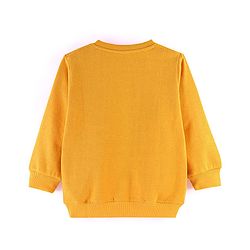Babyhug Cotton Knit Full Sleeves Sweatshirt with Forest Adventure Graphics Print - Yellow