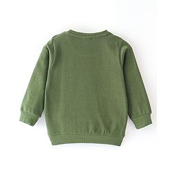 Babyhug Cotton Full Sleeves Sweatshirt with Graphics Print - Green