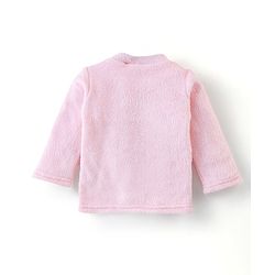 Babyhug Velour Knit Full Sleeves Winter Wear Night Suit with Unicorn  Applique - Pink