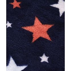Babyhug Velour Knit Full Sleeves Night Suit Stars Print - Navy Blue