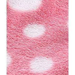Babyhug Velour Knit Full Sleeves Winter Night Suit Circles Print - Pink