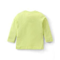 Babyhug Cotton Knit Full Sleeves Bear Print Night Suit - Green & Blue