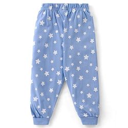 Babyhug Cotton Knit Full Sleeves Bear Print Night Suit - Green & Blue