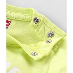 Babyhug Cotton Knit Full Sleeves Bear Print Night Suit - Green & Blue