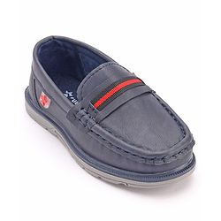 Cute Walk by Babyhug Formal & Party Wear Slip On Loafers - Navy Blue