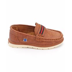 Cute Walk by Babyhug Formal & Party Wear Slip On Loafers - Brown