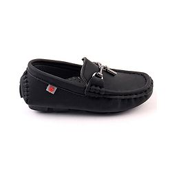 Cute Walk by Babyhug Slip On Party Shoes with Applique - Black
