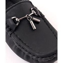 Cute Walk by Babyhug Slip On Party Shoes with Applique - Black