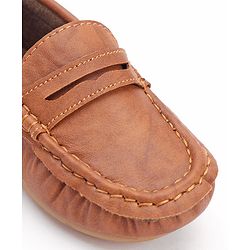 Cute Walk by Babyhug Slip On Formal Loafer Shoes - Coffee  Brown