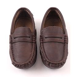 Cute Walk by Babyhug Slip On Formal Loafer Shoes - Brown