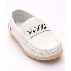 Cute Walk by Babyhug Slip On Party Wear Shoes - White
