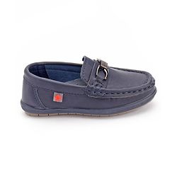 Cute Walk by Babyhug Party Wear Slip On Shoes - Navy Blue
