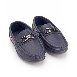 Cute Walk by Babyhug Party Wear Slip On Shoes - Navy Blue