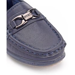 Cute Walk by Babyhug Party Wear Slip On Shoes - Navy Blue