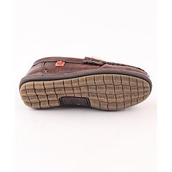 Cute Walk by Babyhug Slip On Loafers with Horse Applique - Dark Brown