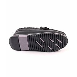 Cute Walk by Babyhug Slip On Solid Formal & Partywear Shoes with Chain Applique - Black