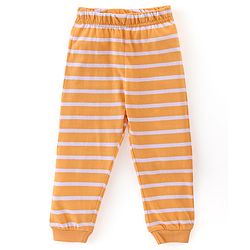 Babyhug Cotton Knit Full Sleeves Night Suit Bunny Print - Orange