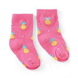 Cute Walk Disney by Babyhug Anti Bacterial Ankle Length Non Terry Socks Mickey Design Pack of 3 - Red & White