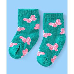 Cute Walk Disney by Babyhug Anti Bacterial Ankle Length Non Terry Socks Mickey Design Pack of 3 - Red & White