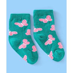 Cute Walk Disney by Babyhug Anti Bacterial Ankle Length Non Terry Socks Mickey Design Pack of 3 - Red & White