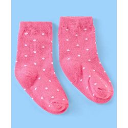 Cute Walk Disney by Babyhug Anti Bacterial Ankle Length Non Terry Socks Mickey Design Pack of 3 - Red & White