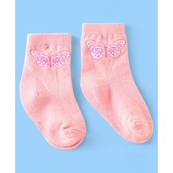 Cute Walk Disney by Babyhug Anti Bacterial Ankle Length Non Terry Socks Mickey Design Pack of 3 - Red & White