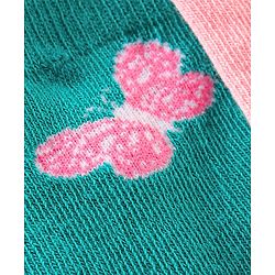 Cute Walk Disney by Babyhug Anti Bacterial Ankle Length Non Terry Socks Mickey Design Pack of 3 - Red & White