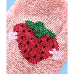 Cute Walk Disney by Babyhug Anti Bacterial Ankle Length Non Terry Socks Mickey Design Pack of 3 - Red & White