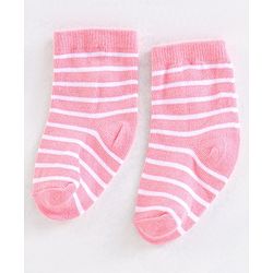 Cute Walk by Babyhug Anti Bacterial Ankle Length Non Terry Socks Unicorn Design Pack of 7 - Pink & White