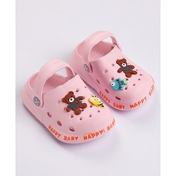 Cute Walk by Babyhug Slip On Clogs with Applique - Pink (Applique Design May Vary)