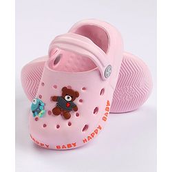 Cute Walk by Babyhug Slip On Clogs with Applique - Pink (Applique Design May Vary)