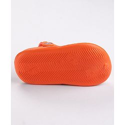 Cute Walk by Babyhug Clogs With Back Strap & Bear Applique- Orange