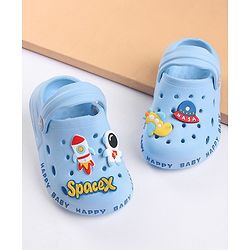 Cute Walk by Babyhug Slip On Clogs Astronaut Applique - Blue (Design May Vary)