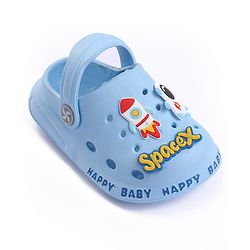Cute Walk by Babyhug Slip On Clogs Astronaut Applique - Blue (Design May Vary)