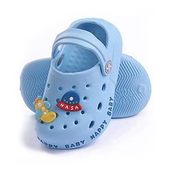 Cute Walk by Babyhug Slip On Clogs Astronaut Applique - Blue (Design May Vary)