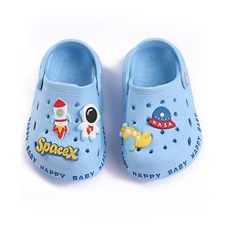Cute Walk by Babyhug Slip On Clogs Astronaut Applique - Blue (Design May Vary)