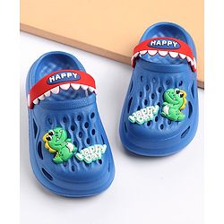 Cute Walk by Babyhug Slip on Clogs with Back Strap Croc Appplique - Blue