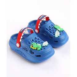Cute Walk by Babyhug Slip on Clogs with Back Strap Croc Appplique - Blue