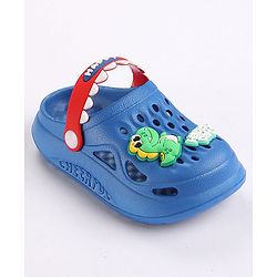 Cute Walk by Babyhug Slip on Clogs with Back Strap Croc Appplique - Blue