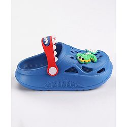 Cute Walk by Babyhug Slip on Clogs with Back Strap Croc Appplique - Blue