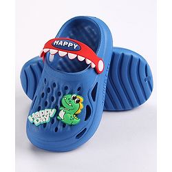 Cute Walk by Babyhug Slip on Clogs with Back Strap Croc Appplique - Blue