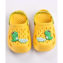 Cute Walk by Babyhug Slip on Clogs with Back Strap Croc Appplique - Yellow
