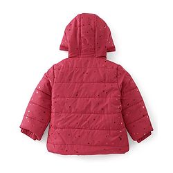 Babyhug Full Sleeves Hooded Jacket Solid Color - Olive