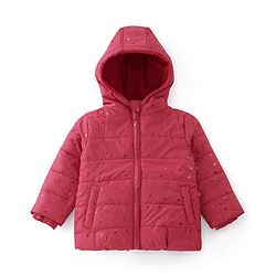 Babyhug Full Sleeves Hooded Jacket Solid Color - Olive